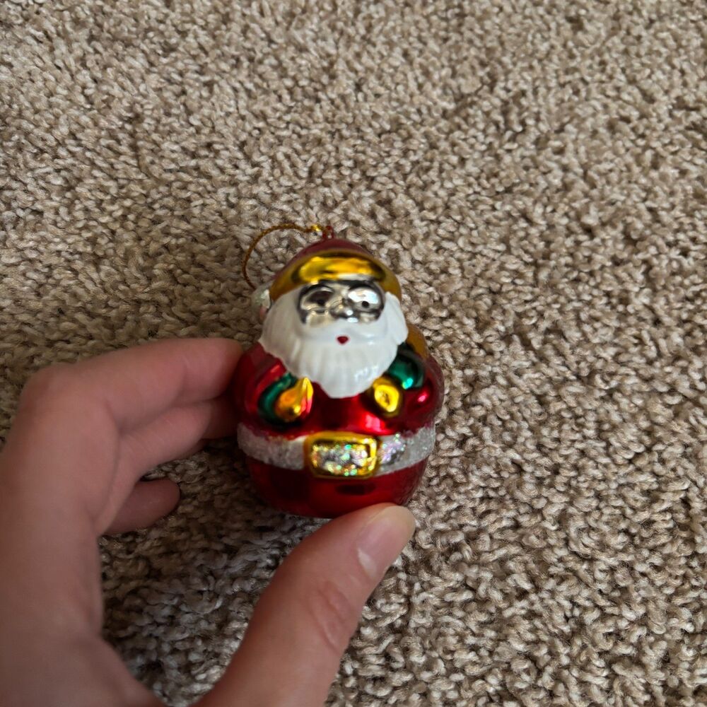 Vintage Avon Brilliant Festive Christmas Ornaments Set Santa & Snowman 1998 NIB